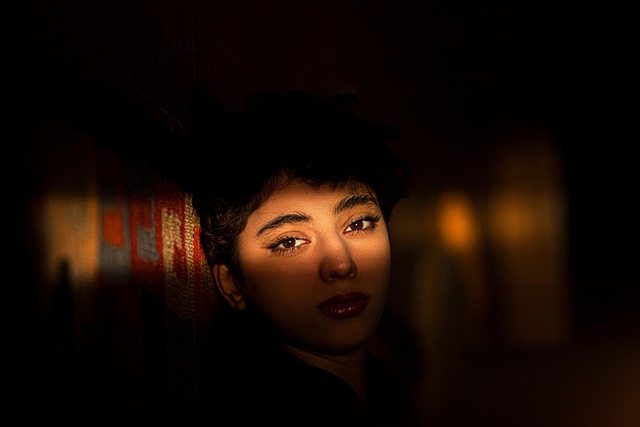 person practicing focused attention exercise at desk with natural light